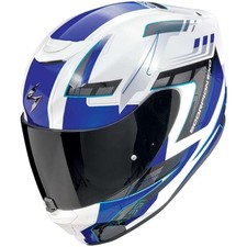 CASCO INTEGRALE SCORPION EXO-391 EVO CAPTOR BIANCO BLU SPORT TOURING LUCIDO