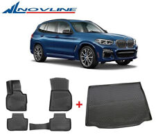 Tappeti in Gomma su Misura + Vasca Vano Carico con Bordo BMW X3 G01 2018-2021
