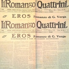 EROS GIOVANNI VERGA IL ROMANZO QUATTRINI AGOSTO 1923 N 580-581