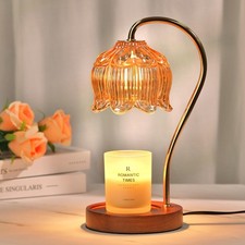 Flower Candle Warmer Lamp with Timer, Dimmable Candle Lamp Warmer, Christmas ...