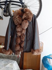 giacca donna contornata di pelliccia sintetica 