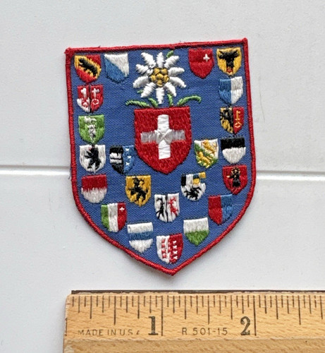 Distintivo patch ricamato blu