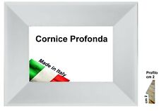Cornice Bianca liscia profonda mod.a Vela per foto,stampe - Prof.interna cm 3,5