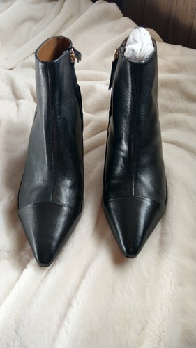 New zara leather boots - new,