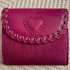 Portafoglio Dior bi-piega rosa