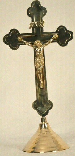 Statua cristiana ottone - in,