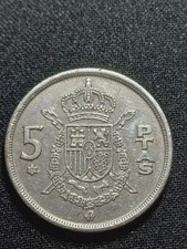 MONETA 5 PTAS SPAGNA 1975