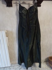 LIST ABITO LUNGO VERDE SCURO PARTY SERA MARE  SETA 44