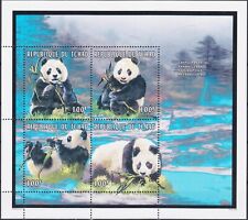 Ciad 1996 Animali Panda Giganti Natura Conservazione Fauna Selvatica m/s MNH