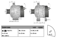 Alternatore DAN1066 DENSO per