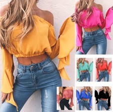 Maglia Manica Lunga Spalle Scoperte Donna Woman Long Sleeve T-shirt 561051 P