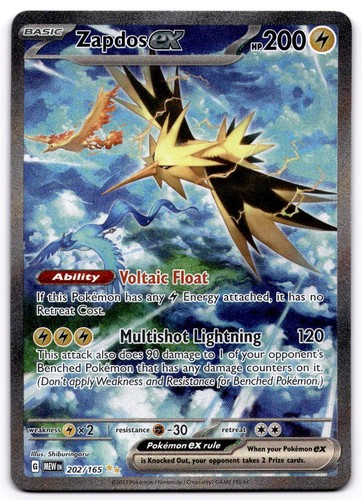 Zapdos 202 165 - zapdos, ex