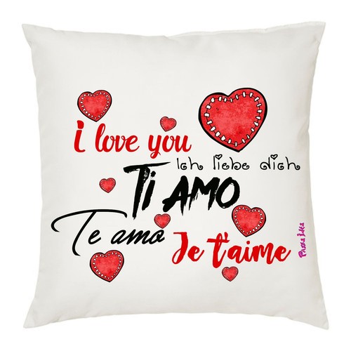 Cuscino 40x40 scritta love - cuscino,