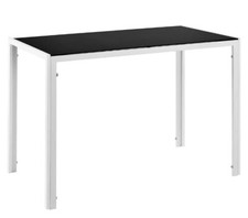 Tavolo 135x85cm superficie in vetro nero