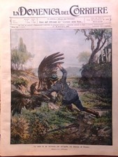 La Domenica del Corriere 19 Settembre 1909 Circuito Aereo Brescia Pienza Gemito