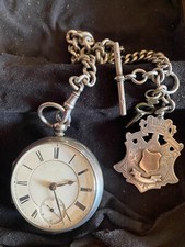 OROLOGIO TASCHINO  FINE 800 INIZ. 900 CON CATENA  IN ARGENTO MASSICCIO  INGLESE
