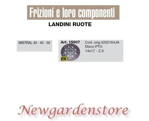 Disco frizione pto - disco,