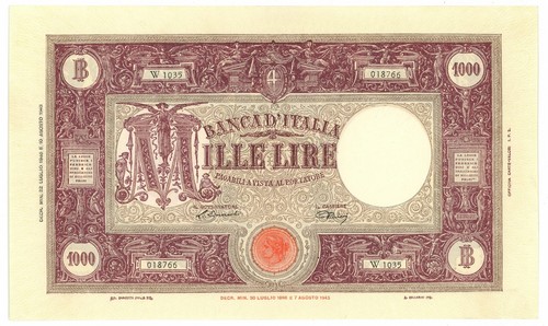 1000 lire barbetti grande - 1000,