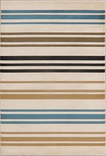 Tappeto beige a righe 5x8