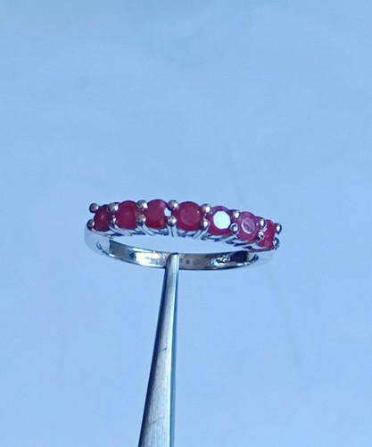 Anello fascia con rubini - fascia,