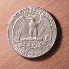 RARA MONETA LIBERTY 1966 QUARTO DI DOLLARO STATI UNITI D'AMERICA SENZA MARCHIO D