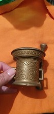 ANTICO MORTAIO MORTAR MORTIER IN BRONZO OTTONE 