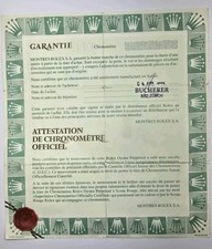 Rolex Certificato Di Garanzia