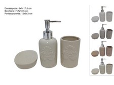 Set 3 Pezzi Accessori Bagno