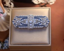 Spilla Argentato Pizzo Grande