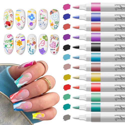 Set penne nail art colori - penne, 12