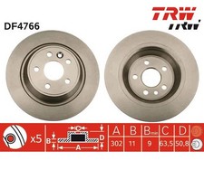 2 pz. Disco freno TRW DF4766