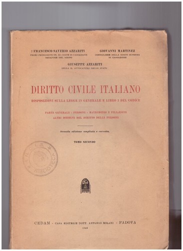 Diritto civile italiano - diritto,