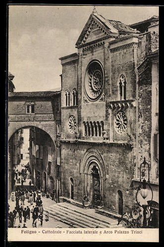 Cartolina foligno cattedrale - foligno,,