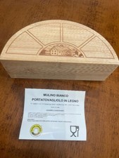 Portatovaglioli VINTAGE in legno bamboo, gadget Mulino Bianco.