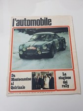 RIVISTA L'AUTOMOBILE IN COPERTINA STAGIONE DEI RALLY GEN. 1972