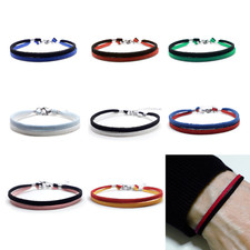 Bracciale Squadra di Calcio corda Acciaio inox milan inter Regalo da Uomo Donna