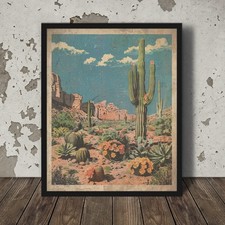 Cactus flower wall art - wall,