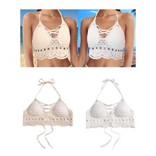 Top bikini all'uncinetto da