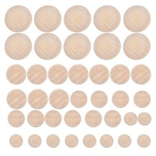 40pcs mezze palline di legno