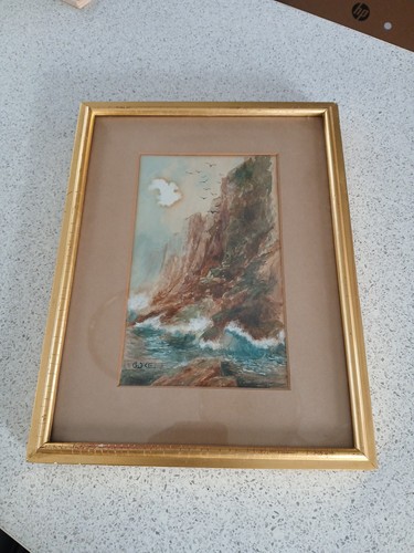 Antique coastal scene - antique,
