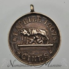 Medaglia ricordo Casa cinematografica Cines ad A Pouchain 1 aprile 1907 