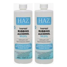 2 x HAZ Isopropilico Alcool 99,9% Antisettico e Pulitore Multiuso 500ml