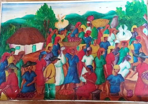 Quadro naif caraibi firmato - quadro,