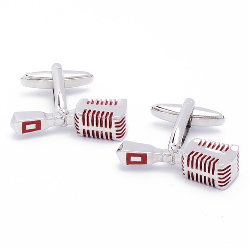 Gemelli microfono rosso - gemelli,