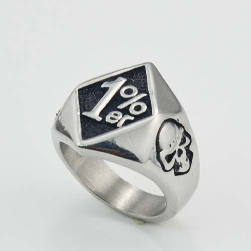 Anello uomo teschio acciaio - anello,
