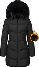 Giubbotto Donna Invernale Cappotto Con Cappuccio Lungo Piumino Imbottita in Cald