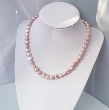 rosa Perlenkette mit echten