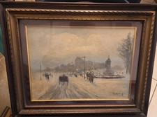 Dipinto Ad Olio Su Tavola 