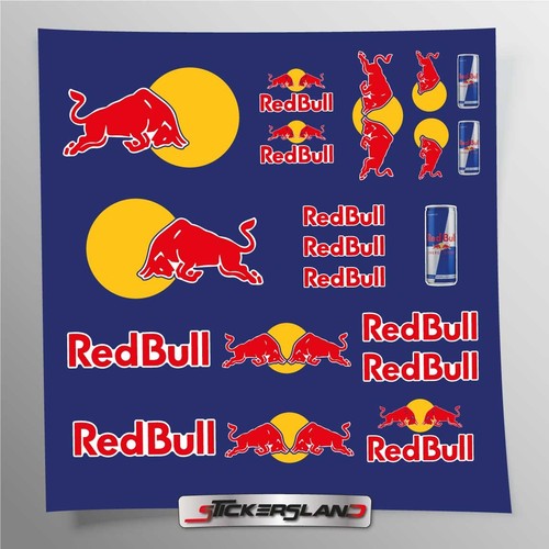 Adesivi red bull compatibili - red,