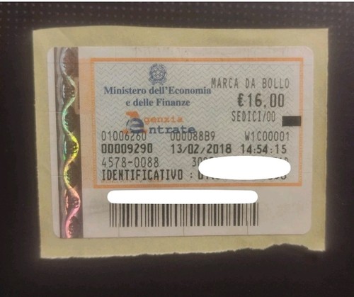 Marche bollo 00 - bollo, 16,00